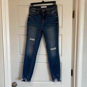 KanCan Women's Distressed Blue Skinny Jeans